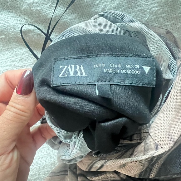 Zara Print dress with Tulle - Picture 4 of 9